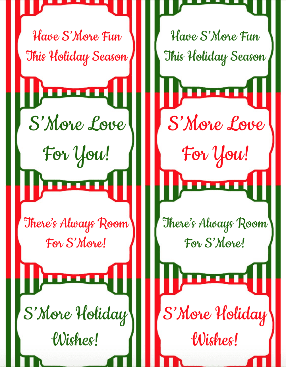 Template Free Printable Smores Tags Printable Templates