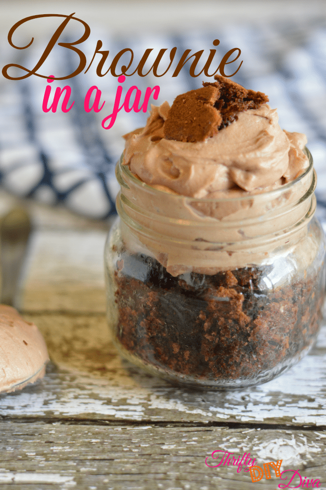 Brownie in a jar dessert