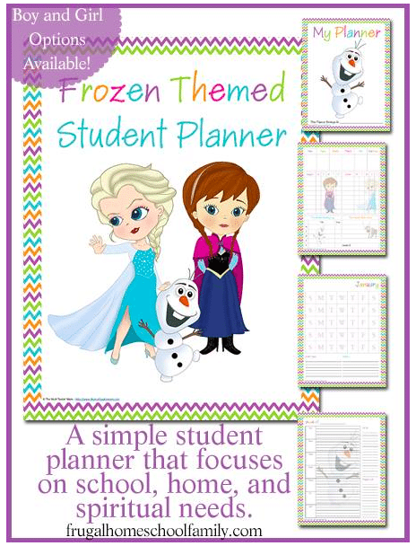 Disney Frozen Student Planner Calendar