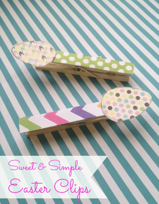 DIY Easter Clips With Clothes Pins Craft