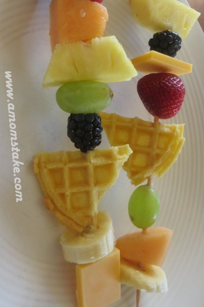 Waffle and Fruit Kabobs