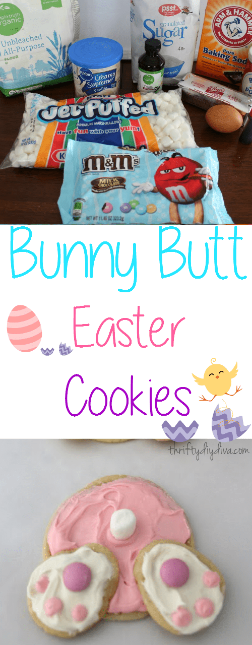Bunny Butt Easter Sugar Cookies