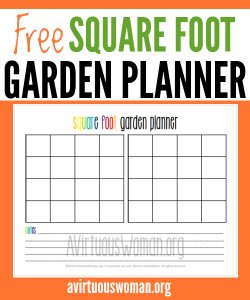 Free Square Foot Garden Planner Printable