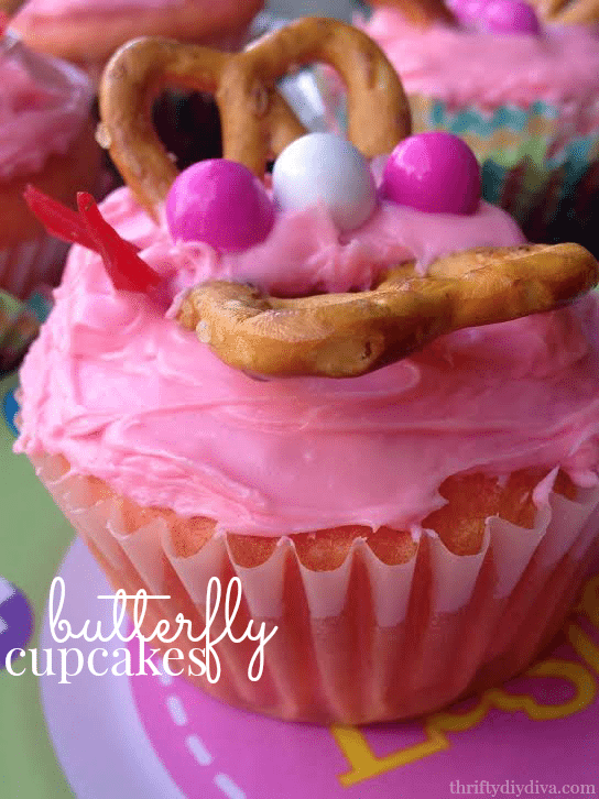 Spring Easter Butterfly Cupcakes