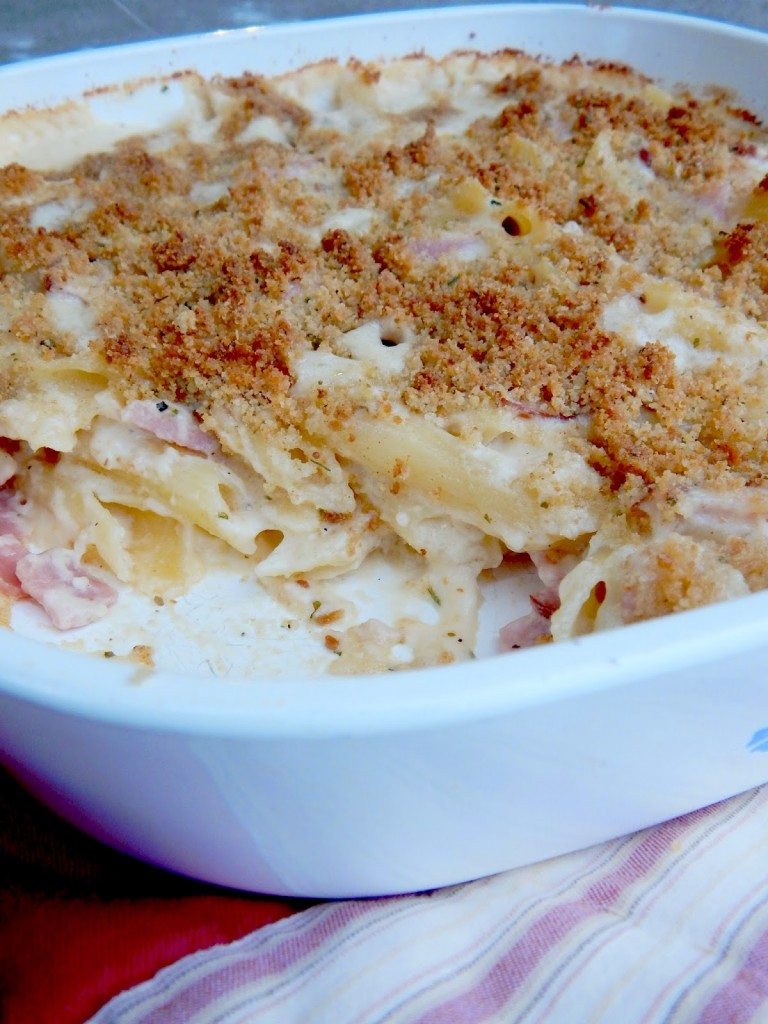 Ham and Swiss Penne Pasta