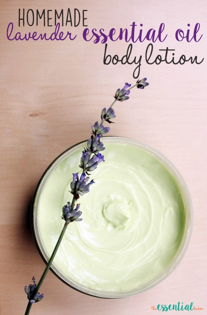 Homemade Lavender Essential Oils Body Lotion