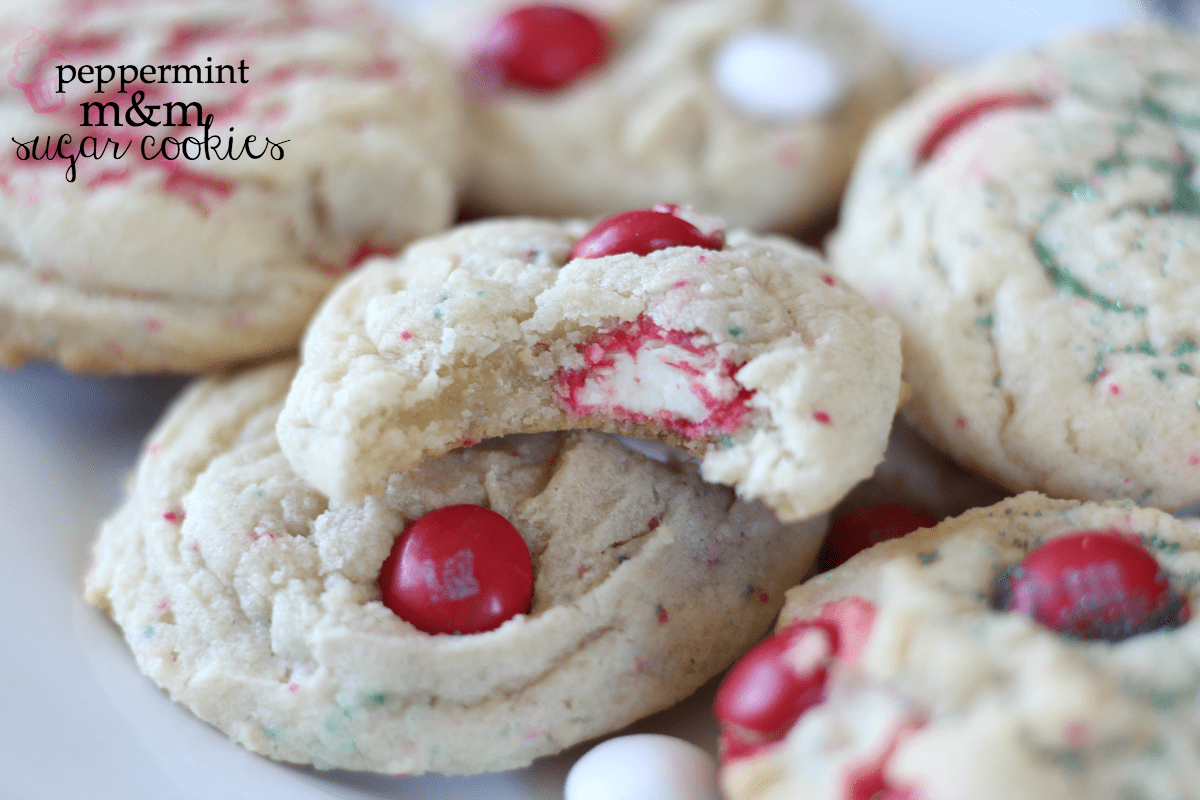 Peppermint Chocolate M&M Cookies