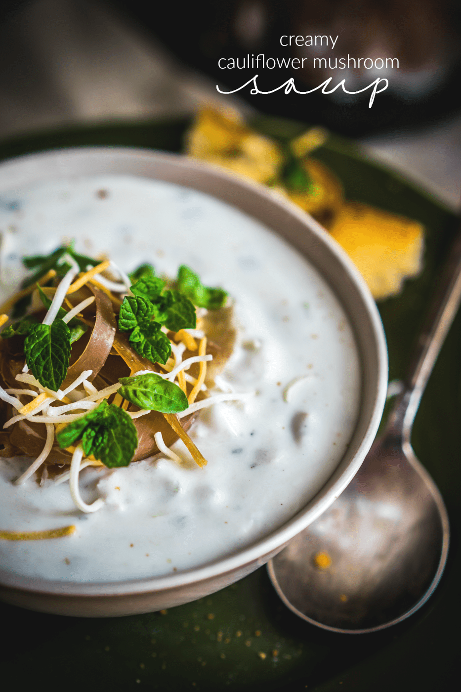 Creamy Cauliflower Mushroom Soup