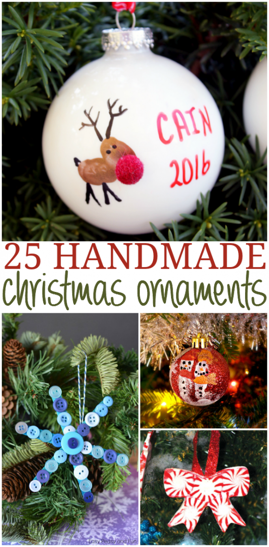 25 DIY Handmade Christmas Ornaments