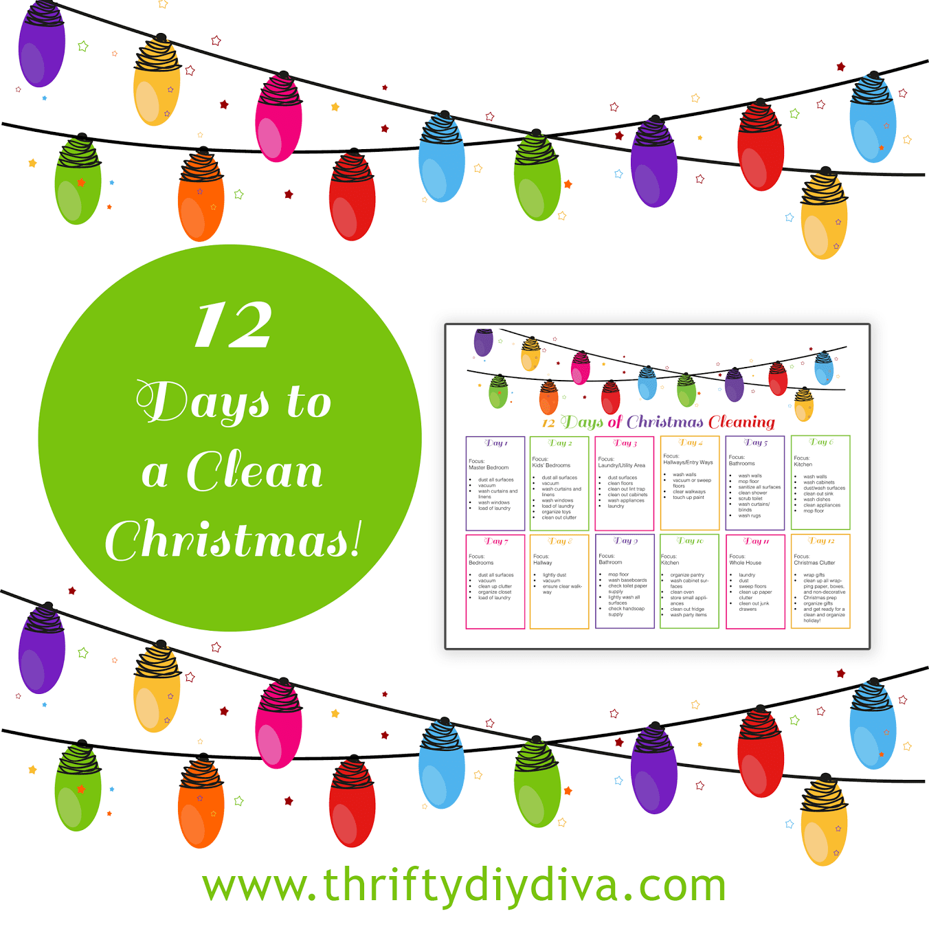 12 Days of Christmas House Cleaning Hacks + Tips