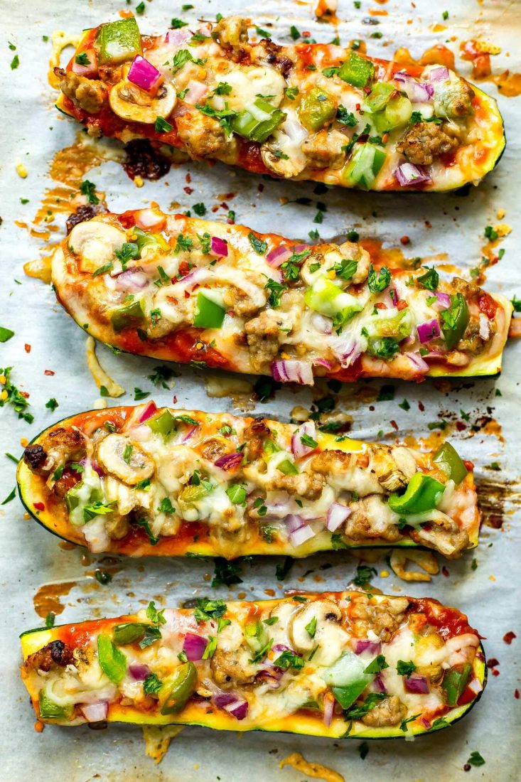 Zucchini Pizza Boats