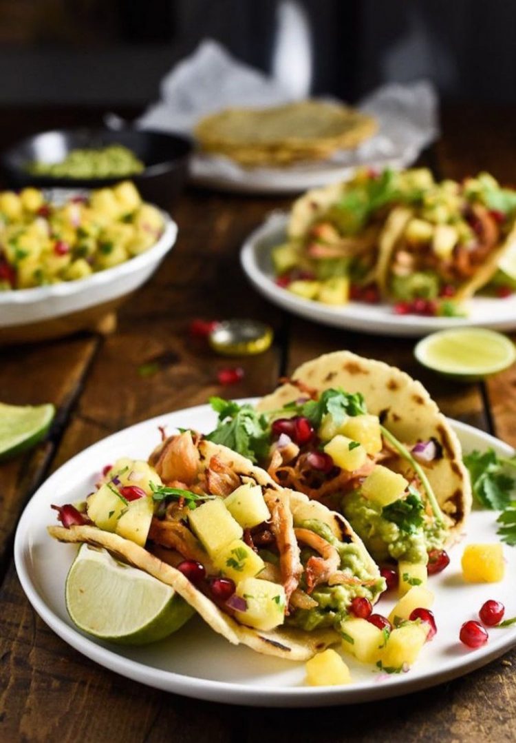 Chicken Carnitas with Jalapeno Pineapple Salsa